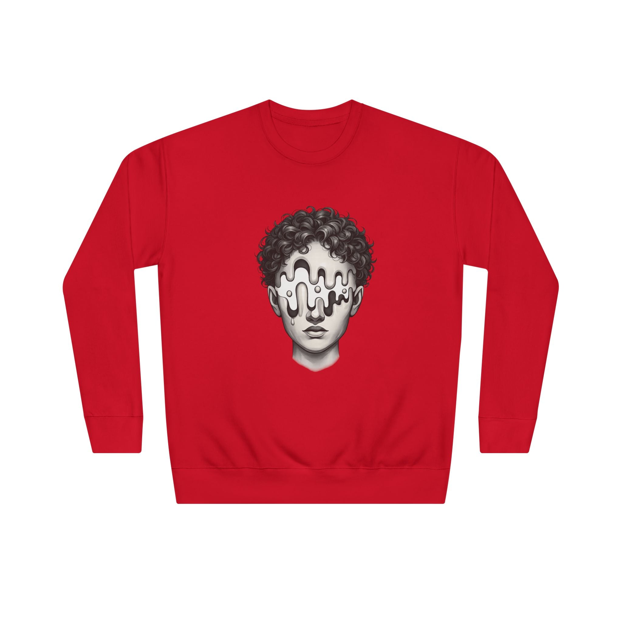 Strategist Crewneck Sweatshirt — Retro Classical Bust Graphic with 'The Strategist' Text